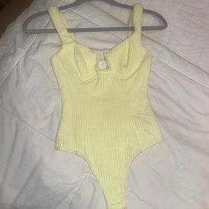 ASTR the label Yellow bodysuit